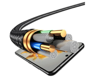 USAMS Kabel 4w1 2xUSB-C/Lightning/MicroUSB 15W 1,2m Aluminum - 1569021 - zdjęcie 5